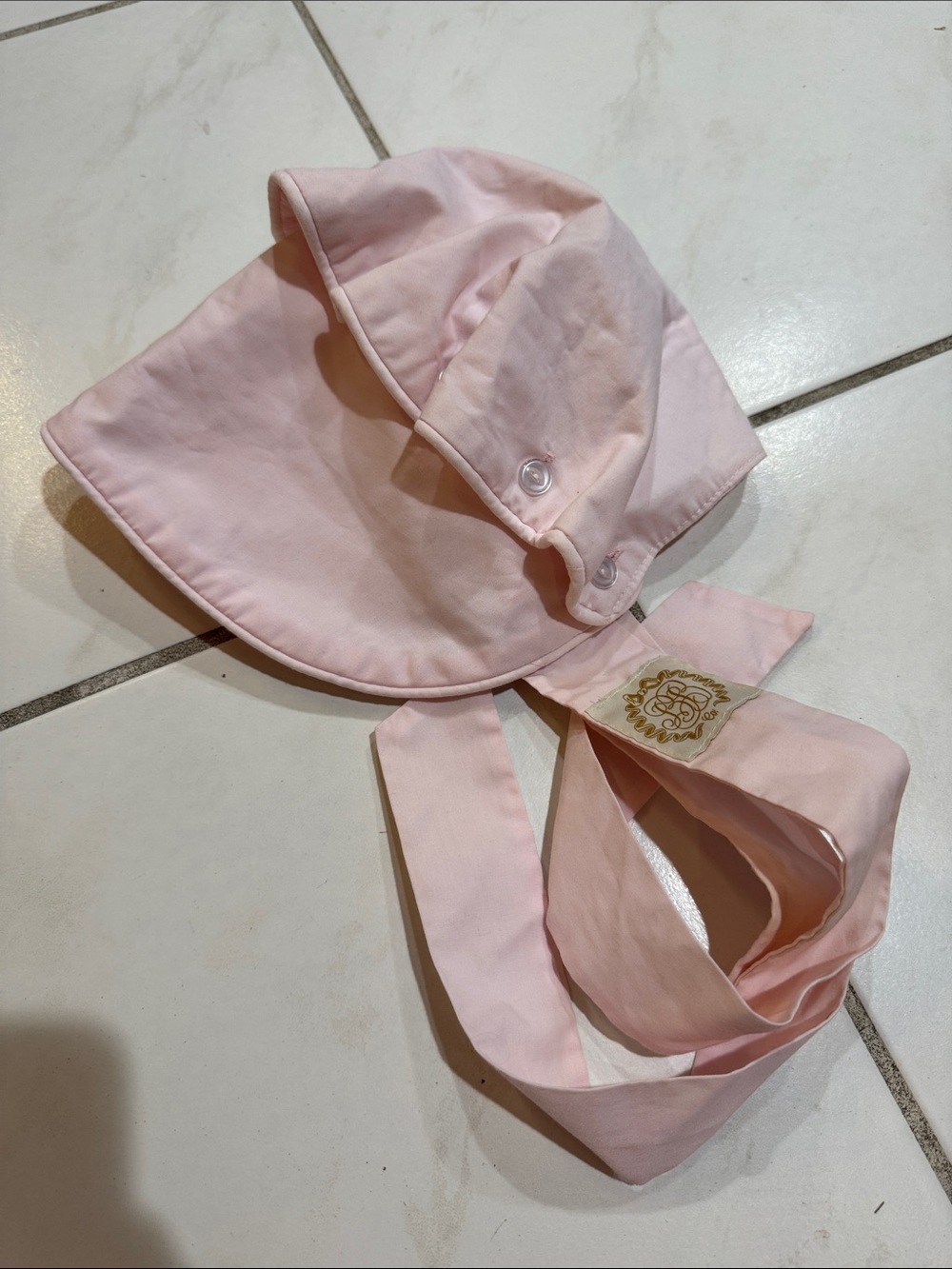 The Beaufort Bonnet Company Light Pink Baby Bonnet with Ties